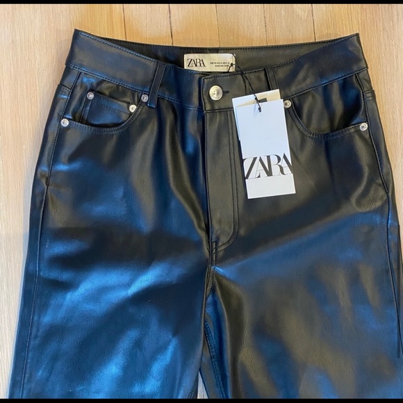 Zara Pants & Jumpsuits Zara Full Length Faux 9s Leather Pants